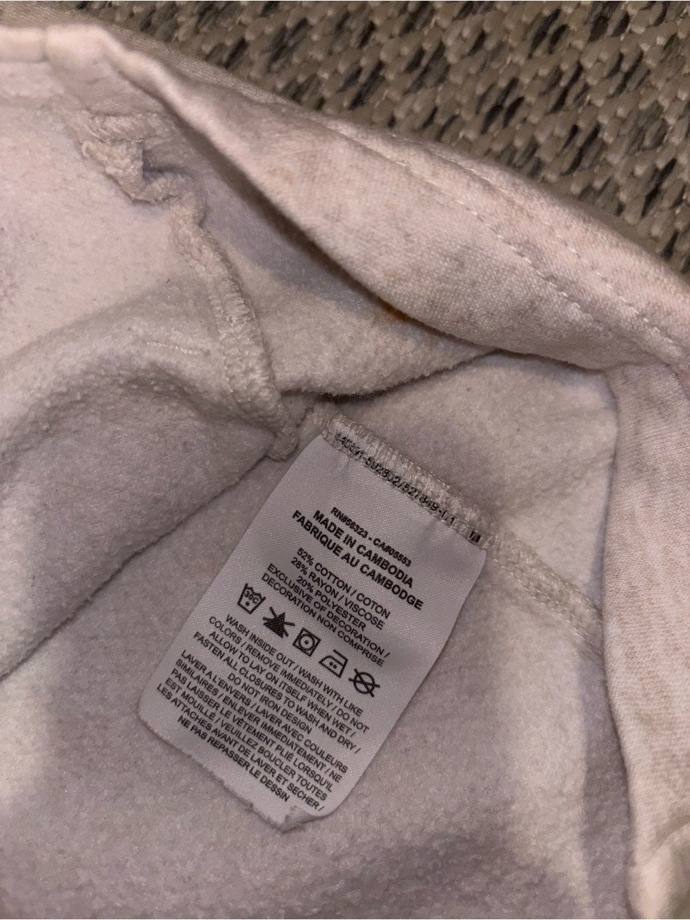 Kids Nike Zip Down Cream Oatmeal Jacket Size M Cotton Rayon Polyester Full Zip - Picture 6 of 8